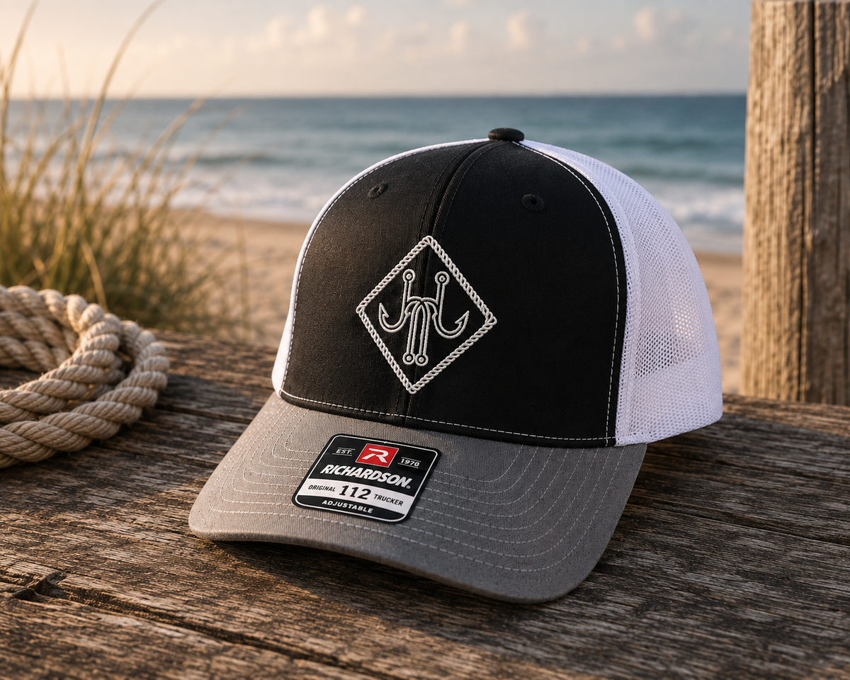 Salt Edition Trucker Hat Black/Light Grey/White