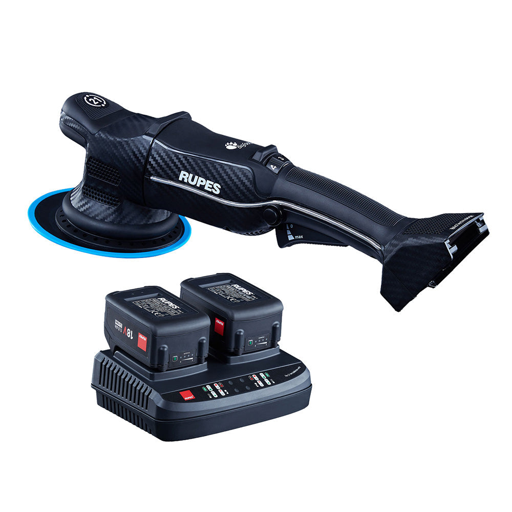 RUPES Random Orbital Polisher Bigfoot HLR21 iBrid Tool Plus Charger 2-Batteries