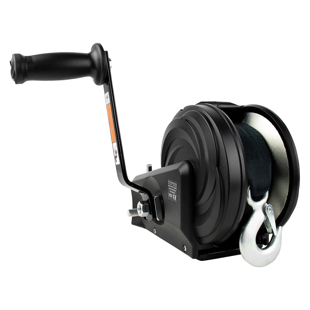 Powerwinch Select Series Winch 2,500lb, 2 Speed, 8" Crank Arm - Carbon Black