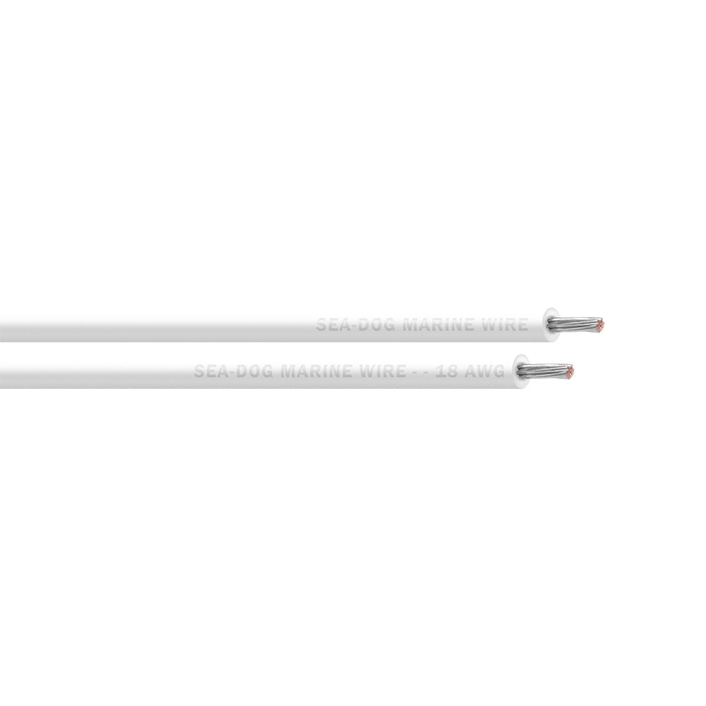 Sea-Dog 18 AWG White Primary Wire - 100'