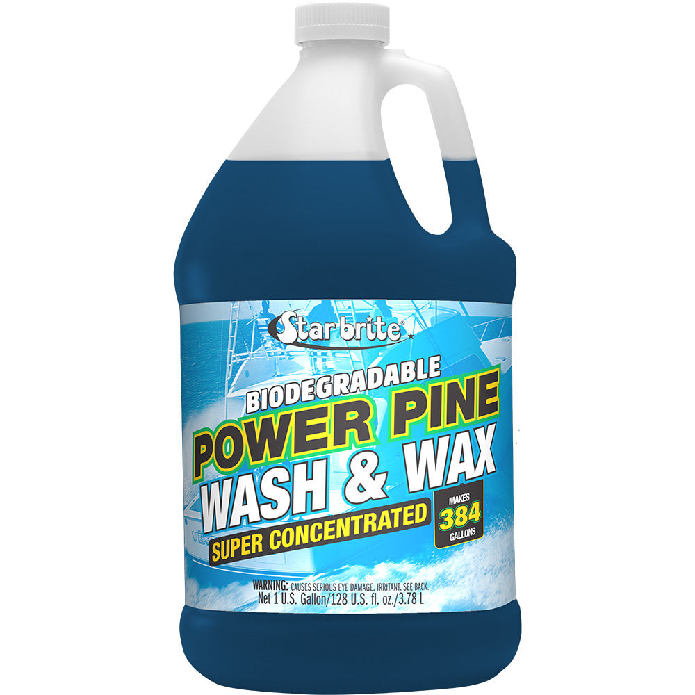 Star brite Power Pine Boat Wash Wax - Concentrated Marine Grade Formula - 1 Gallon