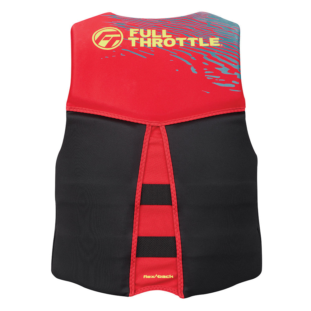 Full Throttle Men's Rapid-Dry Flex-Back Life Jacket - XL - Red/Black