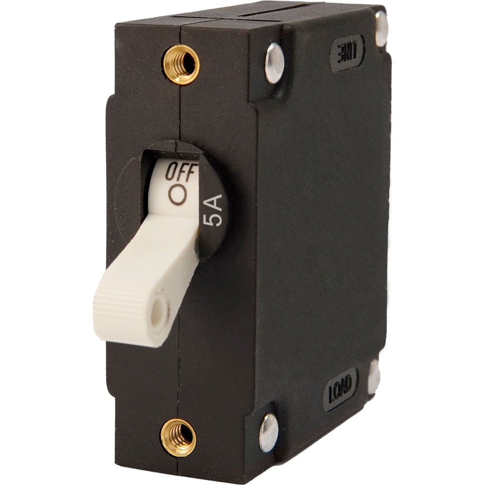 Egis A Series White Toggle Panel Mount Circuit Breaker - Single Pole 5A
