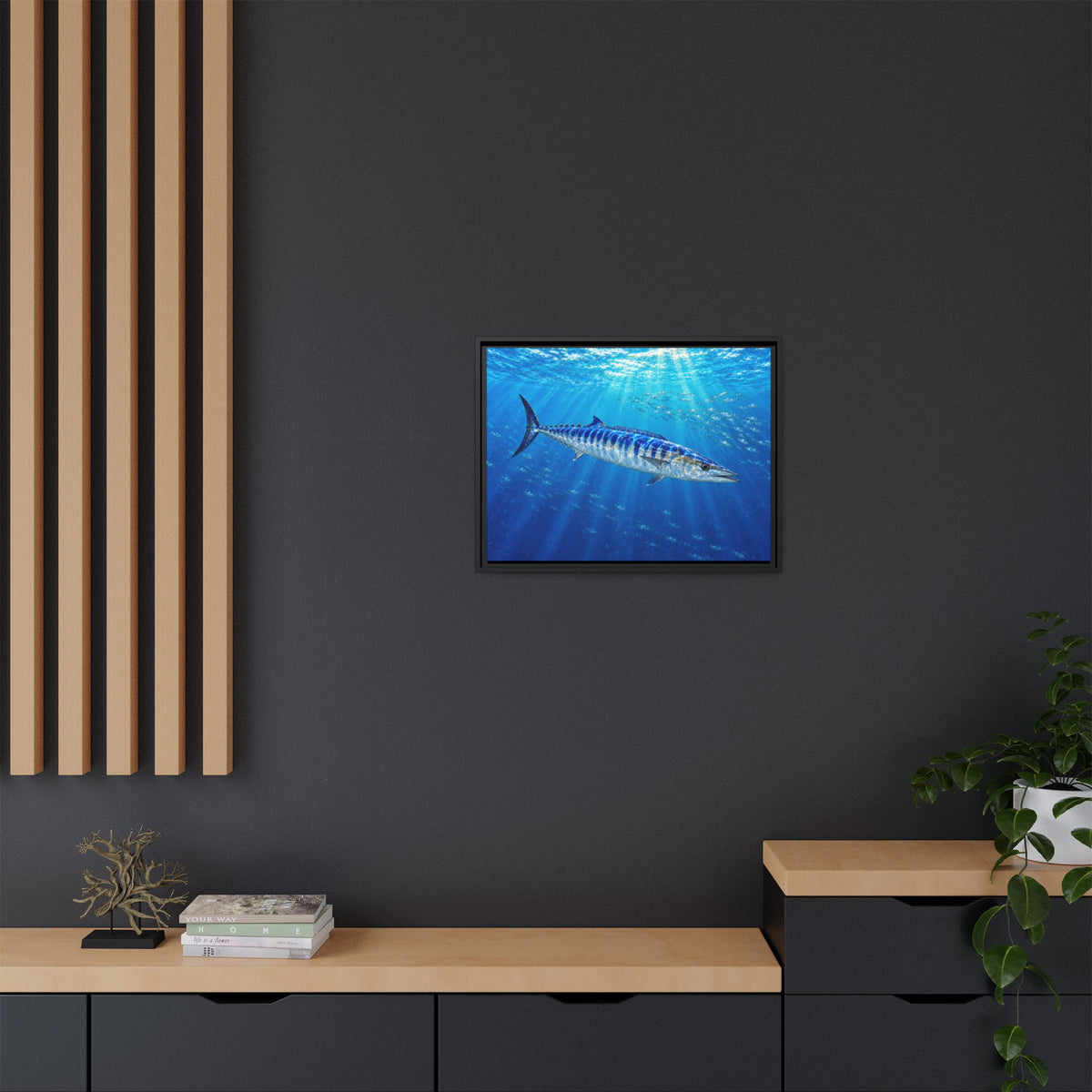 Framed Wahoo Canvas Print