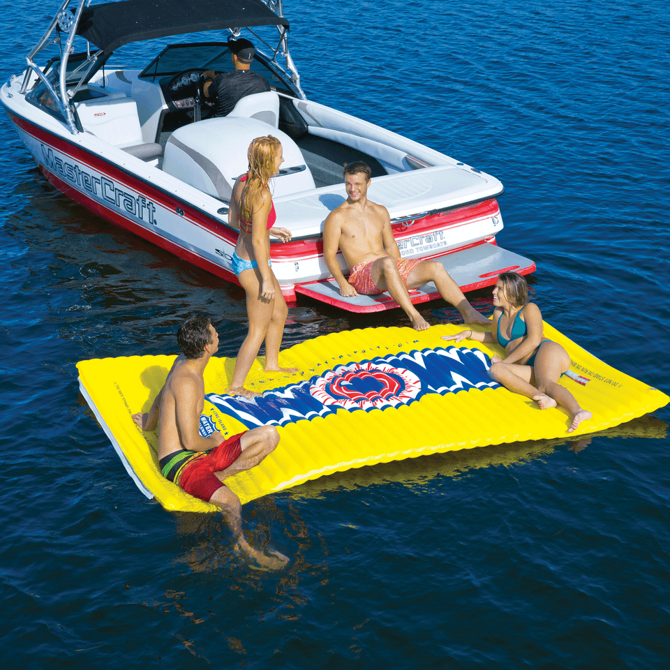 WOW Watersports Floating Pool and Lake Water Walkway and Lounge Red