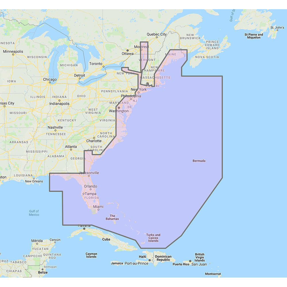 Furuno U.S. East Coast, Bahamas Bermuda - Vector Charts Standard Resolution Satellite Photos f/Bahamas - Unlock Code