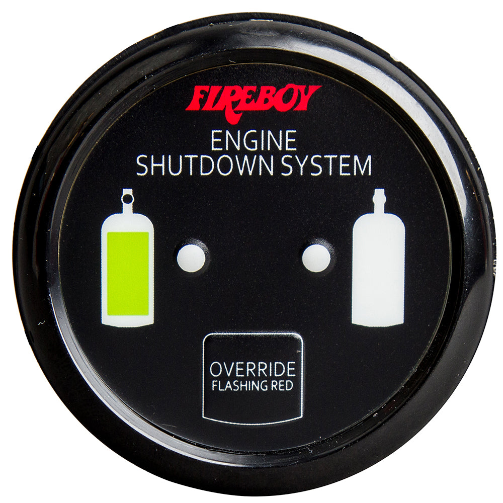 Fireboy-Xintex Deluxe Helm Display w/Gauge Body, LED Color Graphics f/Engine Shutdown System - Black Bezel Display