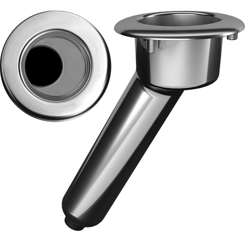 Mate Series Elite Screwless Stainless Steel 30 Rod Cup Holder - Drain - Round Top