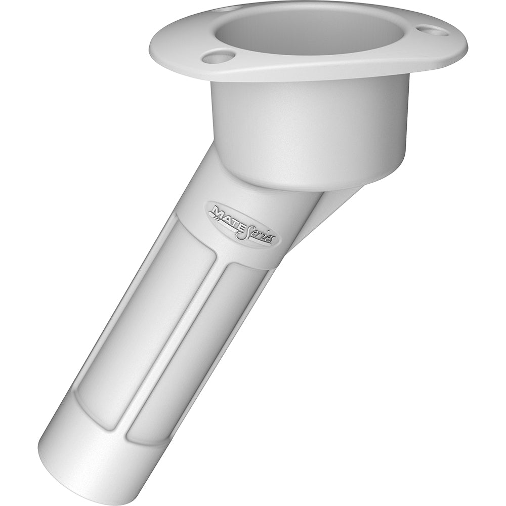 Mate Series Plastic 30 Rod Cup Holder - Open - Oval Top - White