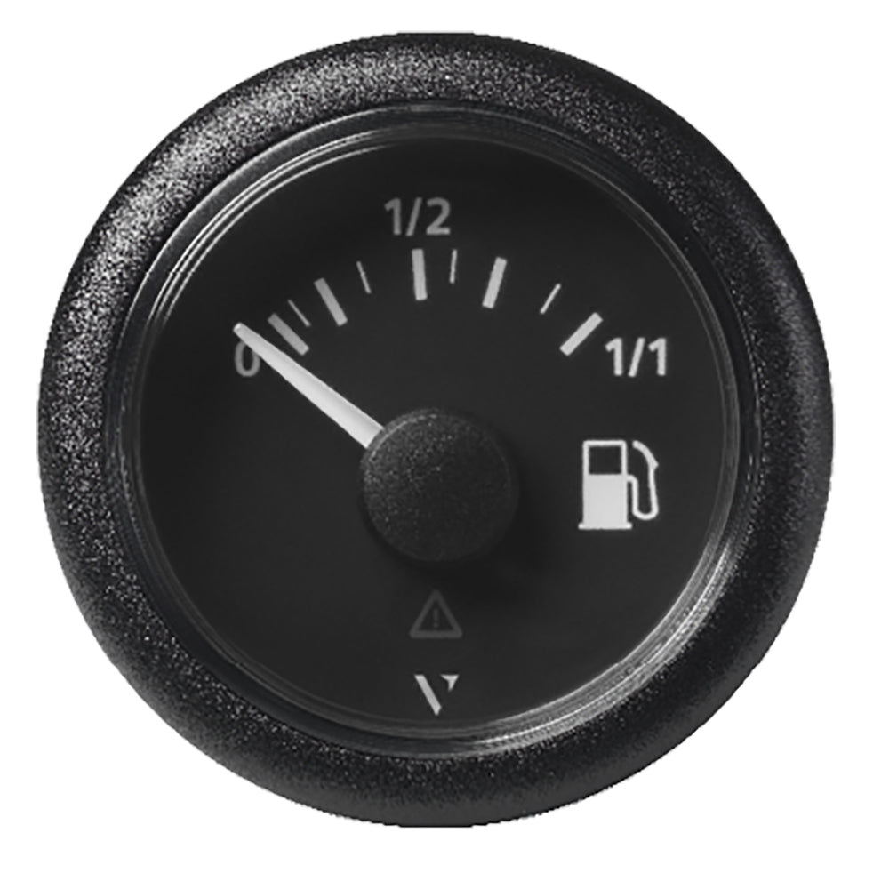 Veratron 52MM (2-1/16") ViewLine Fuel Level Gauge 0-1/1 - 3 to 180 OHM - Black Dial Round Bezel
