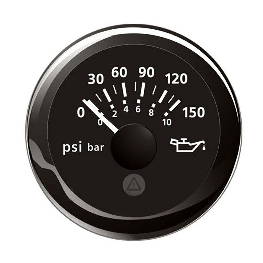 Veratron 52MM (2-1/16") ViewLine Oil Pressure Indicator 0 to 150 PSI - Black Dial Round Bezel