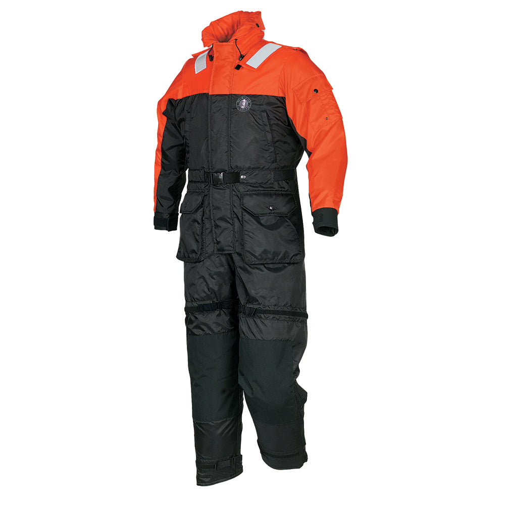 Mustang Deluxe Anti-Exposure Coverall Work Suit - Orange/Black - Large