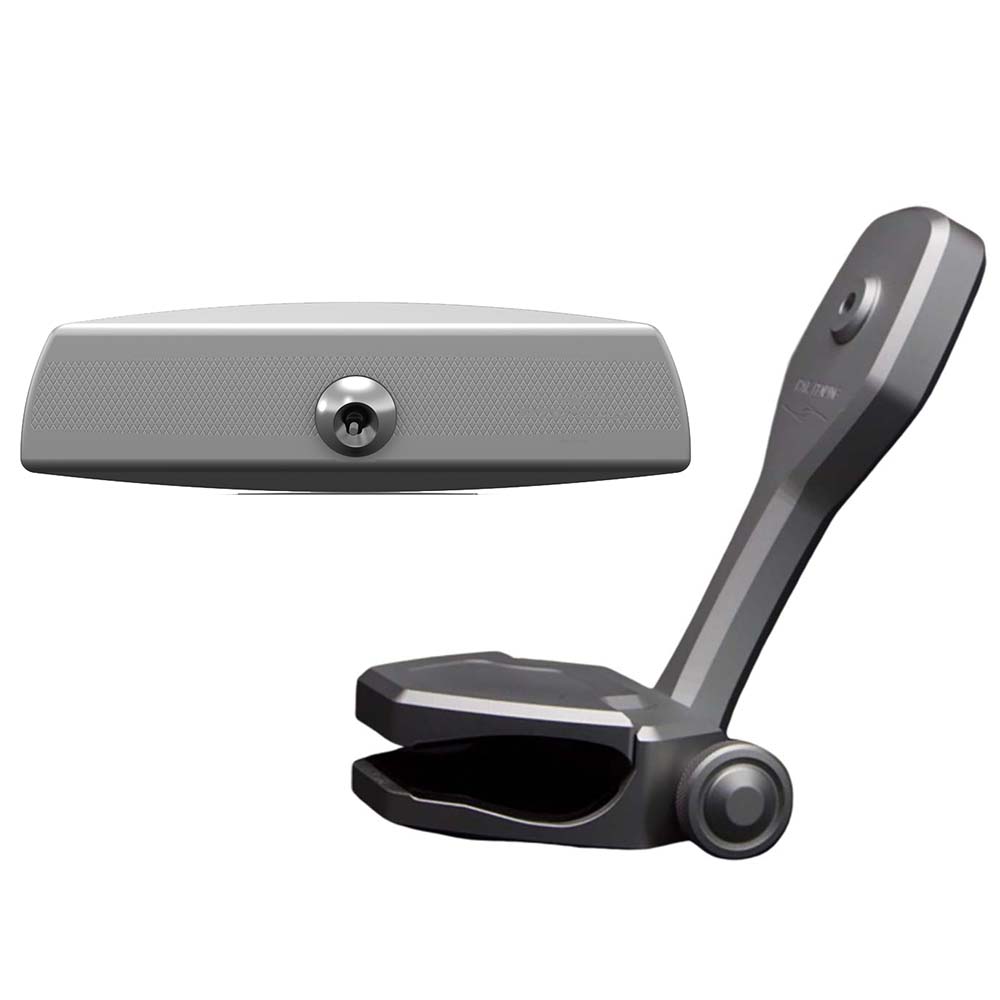 PTM Watersports Mirror/Bracket Kit w/VR-140 Elite Mirror ZXR-320 (Titanium Grey)