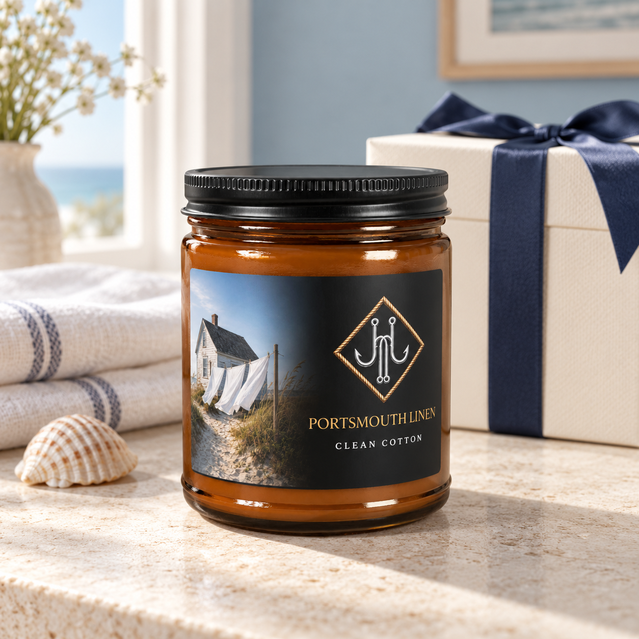 Portsmouth Linen Candle
