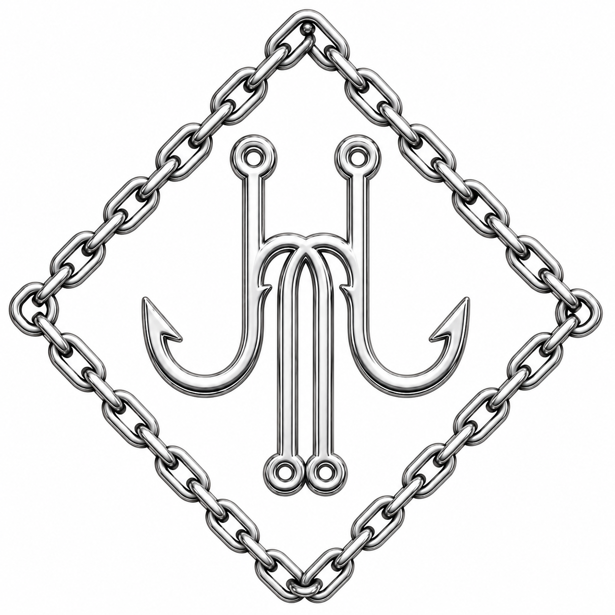 Hook & Chain™ Silver Edition UV-DTF Decal (No Background)
