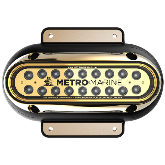 Metro Marine High-Output Elongated Surface Mount Light w/Intelligent Monochromatic LEDs - Aqua, 45 Beam