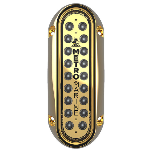 Metro Marine High-Output Elongated Vertical Mount Light w/Intelligent Monochromatic LEDs - Green, 90 Beam