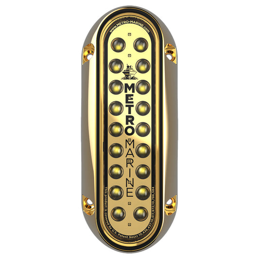 Metro Marine High-Output Elongated Vertical Mount Light w/Intelligent Monochromatic LEDs - White, 45 Beam
