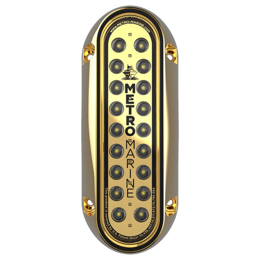 Metro Marine High-Output Elongated Vertical Mount Light w/Intelligent Monochromatic LEDs - White, 90 Beam