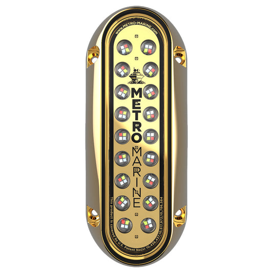 Metro Marine High-Output Elongated Vertical Mount Light w/Intelligent Full Spectrum LEDs - RGBW, 90 Beam
