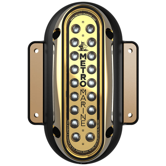Metro Marine High-Output Vertical Surface Mount Light w/Intelligent Monochromatic LEDs - Blue, 45 Beam