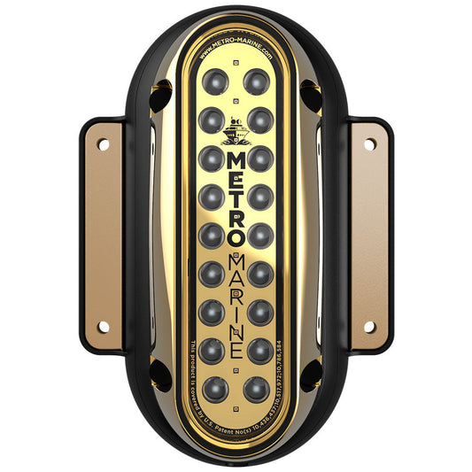 Metro Marine High-Output Vertical Surface Mount Light w/Intelligent Monochromatic LEDs - Green, 90 Beam
