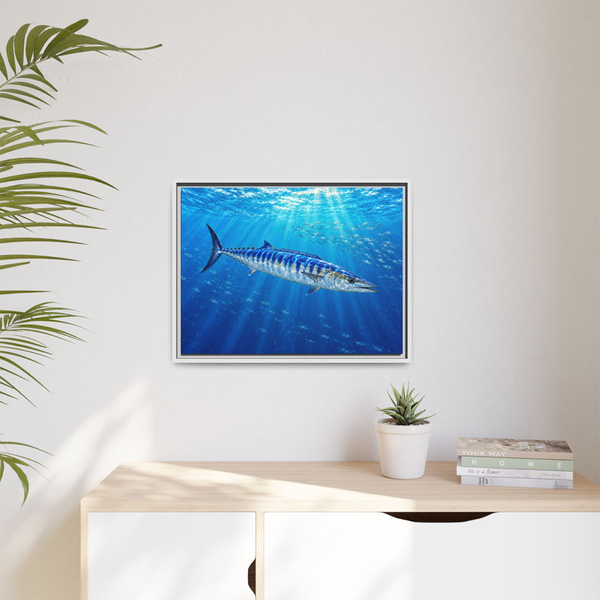 Framed Wahoo Canvas Print
