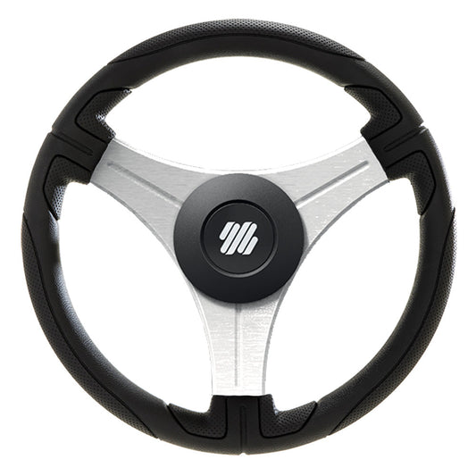 Uflex Ustica 13" Steering Wheel - Black - Polyurethane w/Silver Spokes  X62 Hub