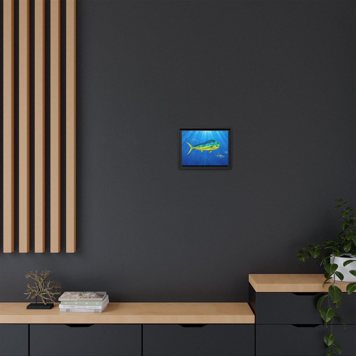 Mahi Mahi Ocean Framed Canvas Print — Tropical Fish Wall Art