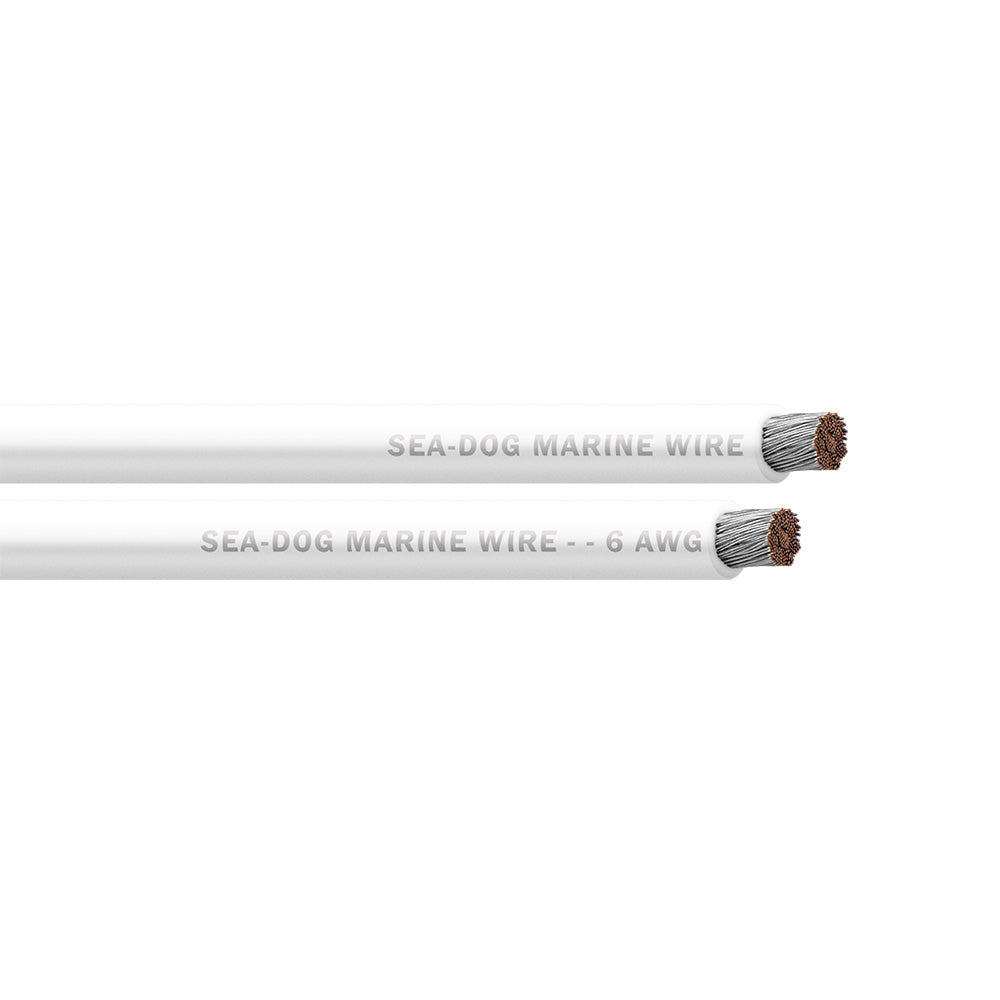 Sea-Dog 6 AWG White Battery Cable - 250'