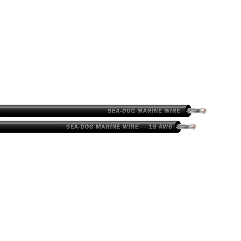 Sea-Dog 18 AWG Black Primary Wire - 100'