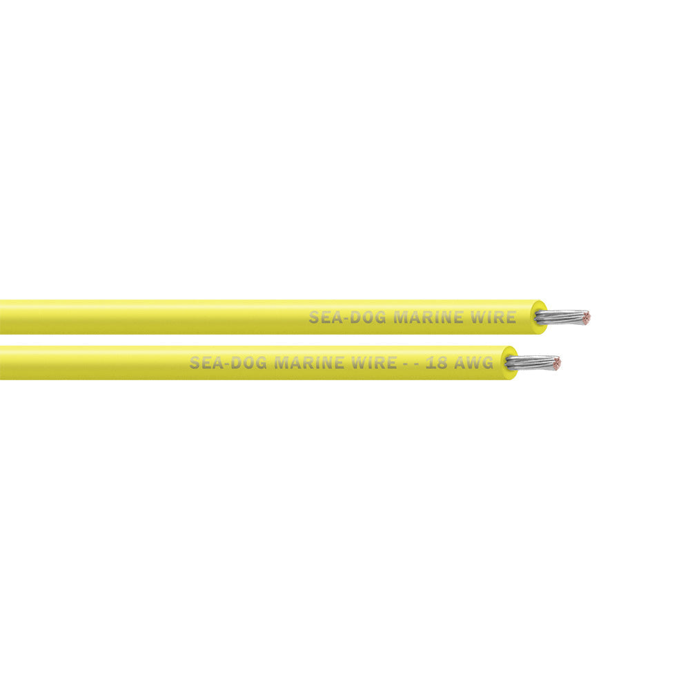 Sea-Dog 18 AWG Yellow Primary Wire - 25'