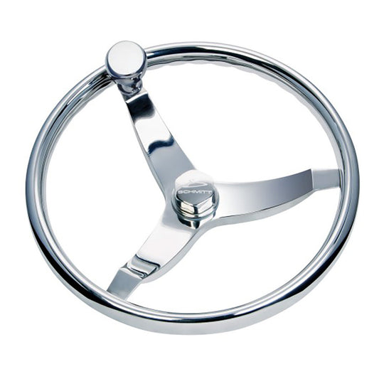 Schmitt Marine Vision Elite Stainless Steel 15.5" Steering Wheel