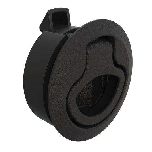 Southco Push-to-Close Latch, Medium Size, No Restriction, 7 - 12mm Grip, Plastic, Natural - Black