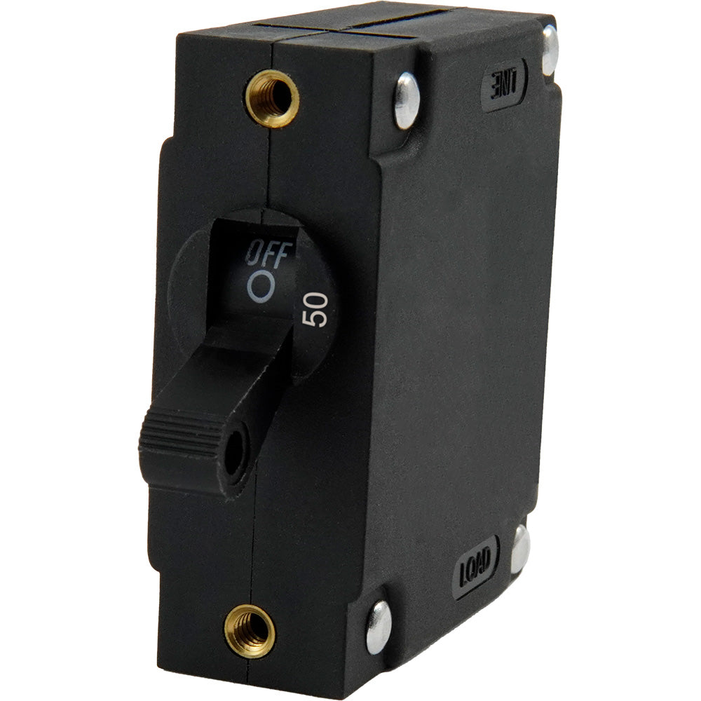 Egis A Series Black Toggle Panel Mount Circuit Breaker - Single Pole 50A
