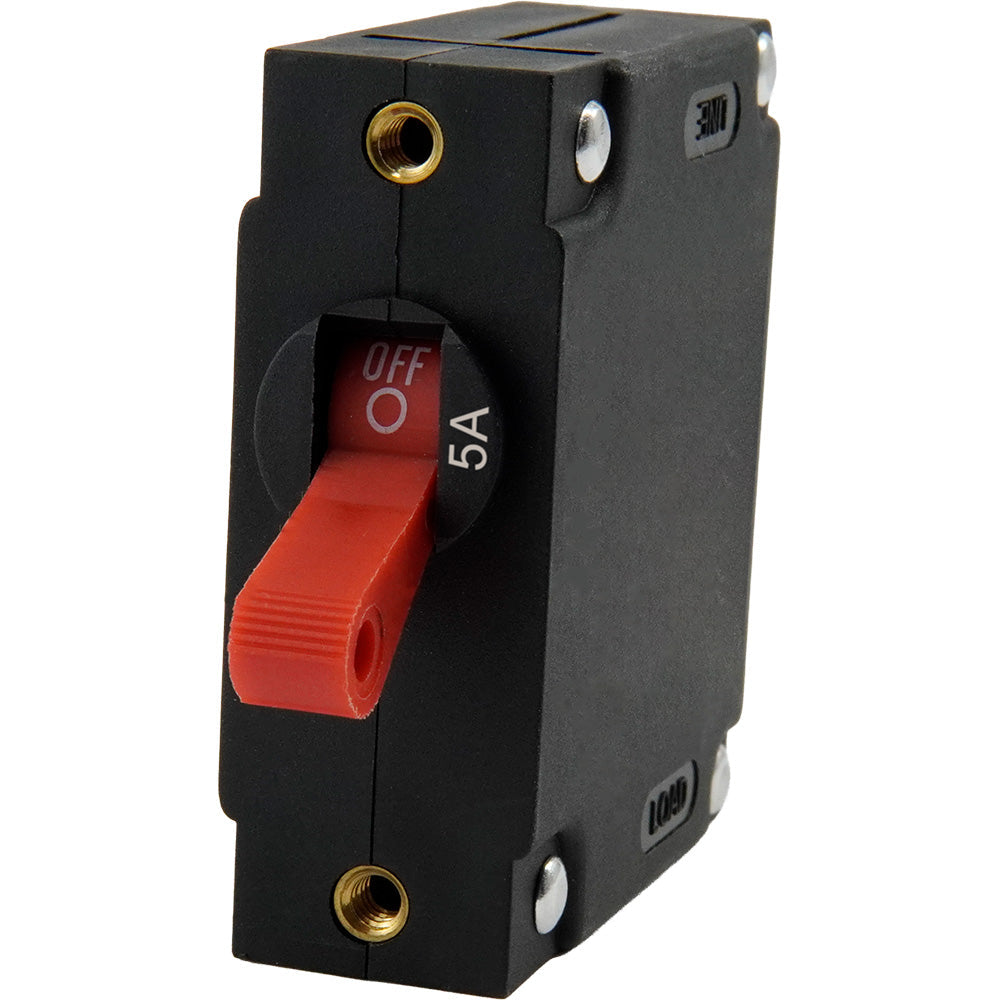 Egis A Series Red Toggle Panel Mount Circuit Breaker - Single Pole 5A
