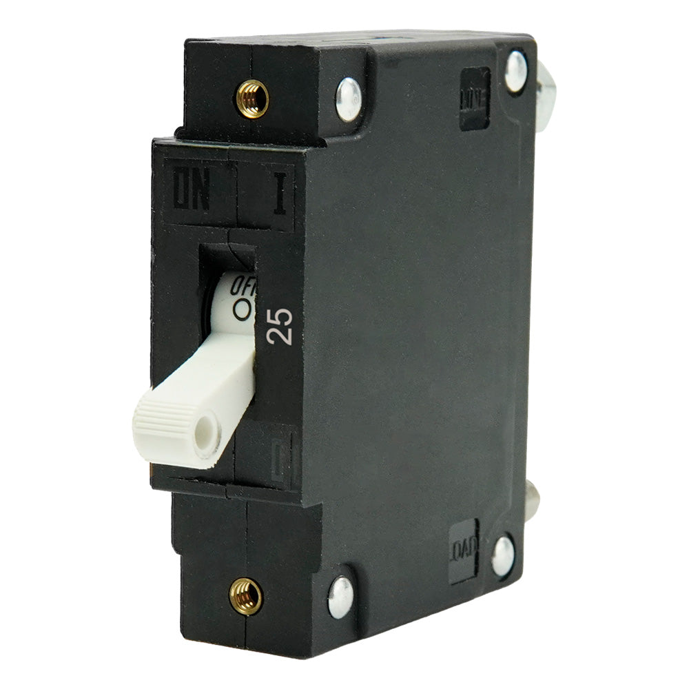 Egis C Series White Toggle Panel Mount Circuit Breaker - Single Pole 25A