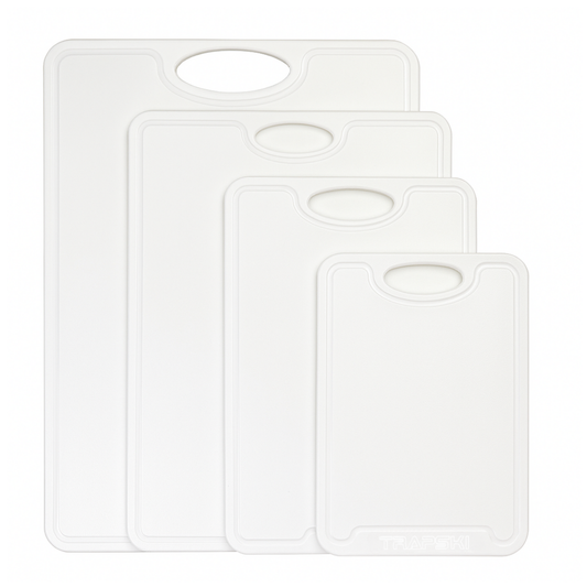TRAPSKI 3/8 Inch Thick HDPE Cutting Boards | Food-Grade | Juice Grooves