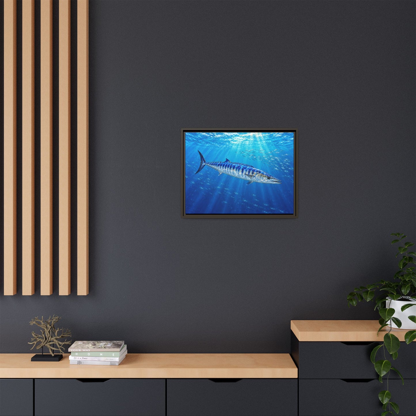 Framed Wahoo Canvas Print