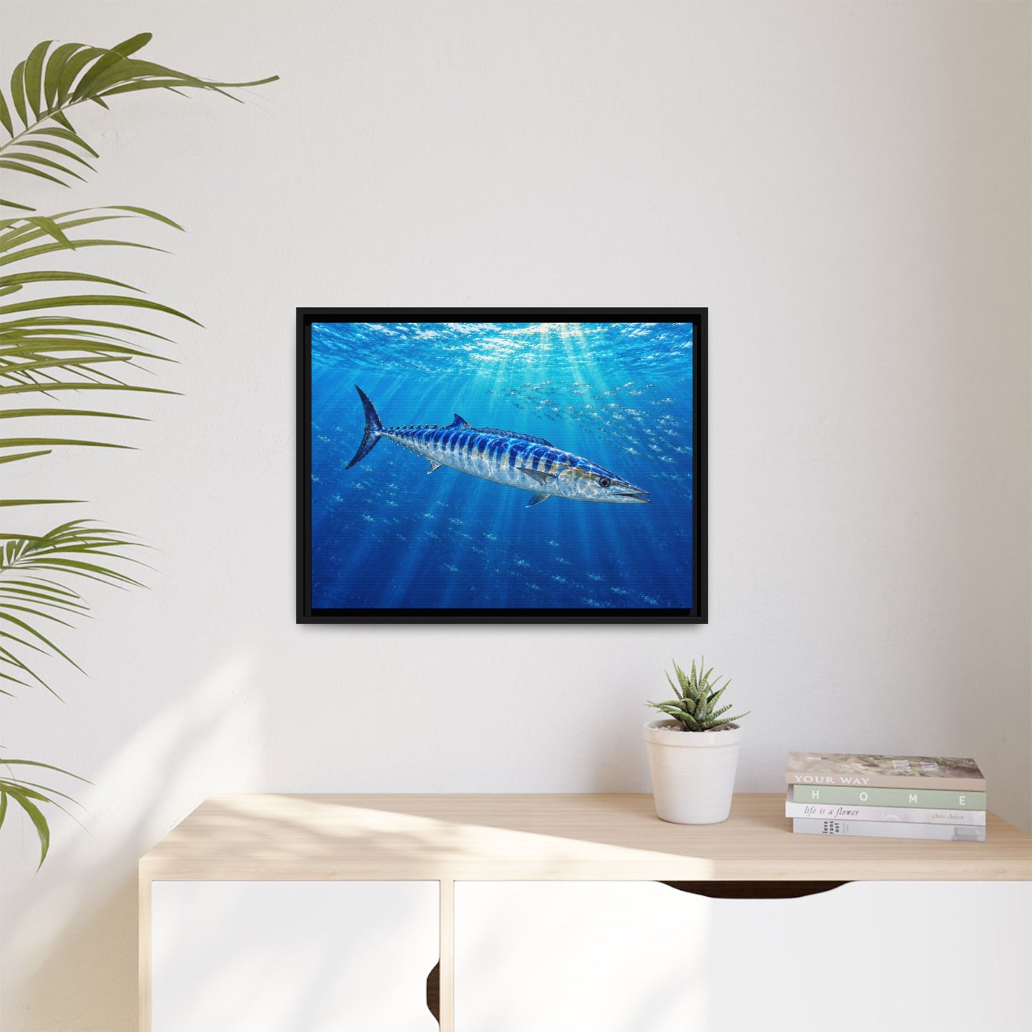 Framed Wahoo Canvas Print