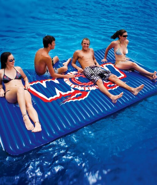 WOW Watersports Floating Pool and Lake Water Walkway and Lounge Red