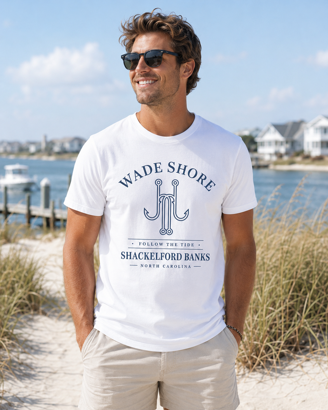 Wade Shore White T Shirt