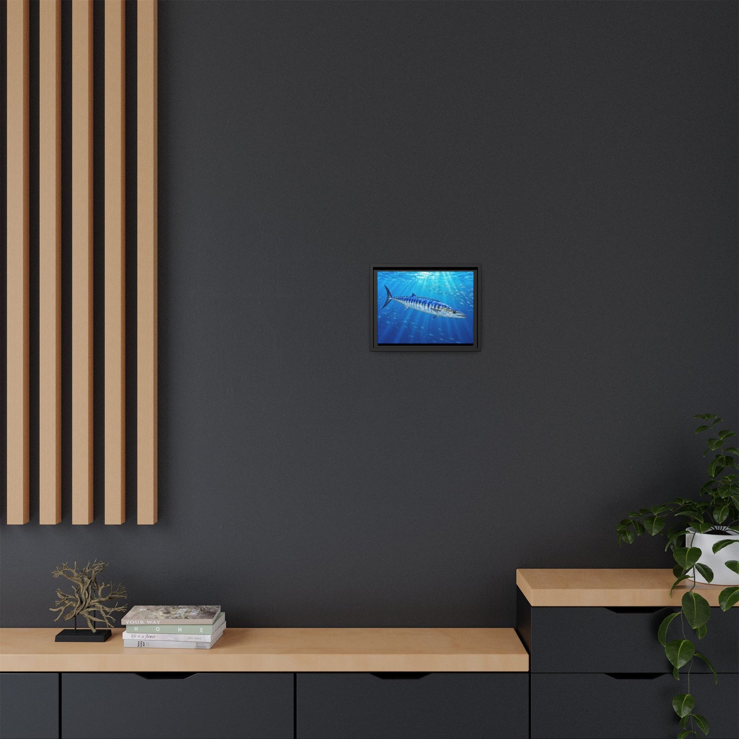 Framed Wahoo Canvas Print