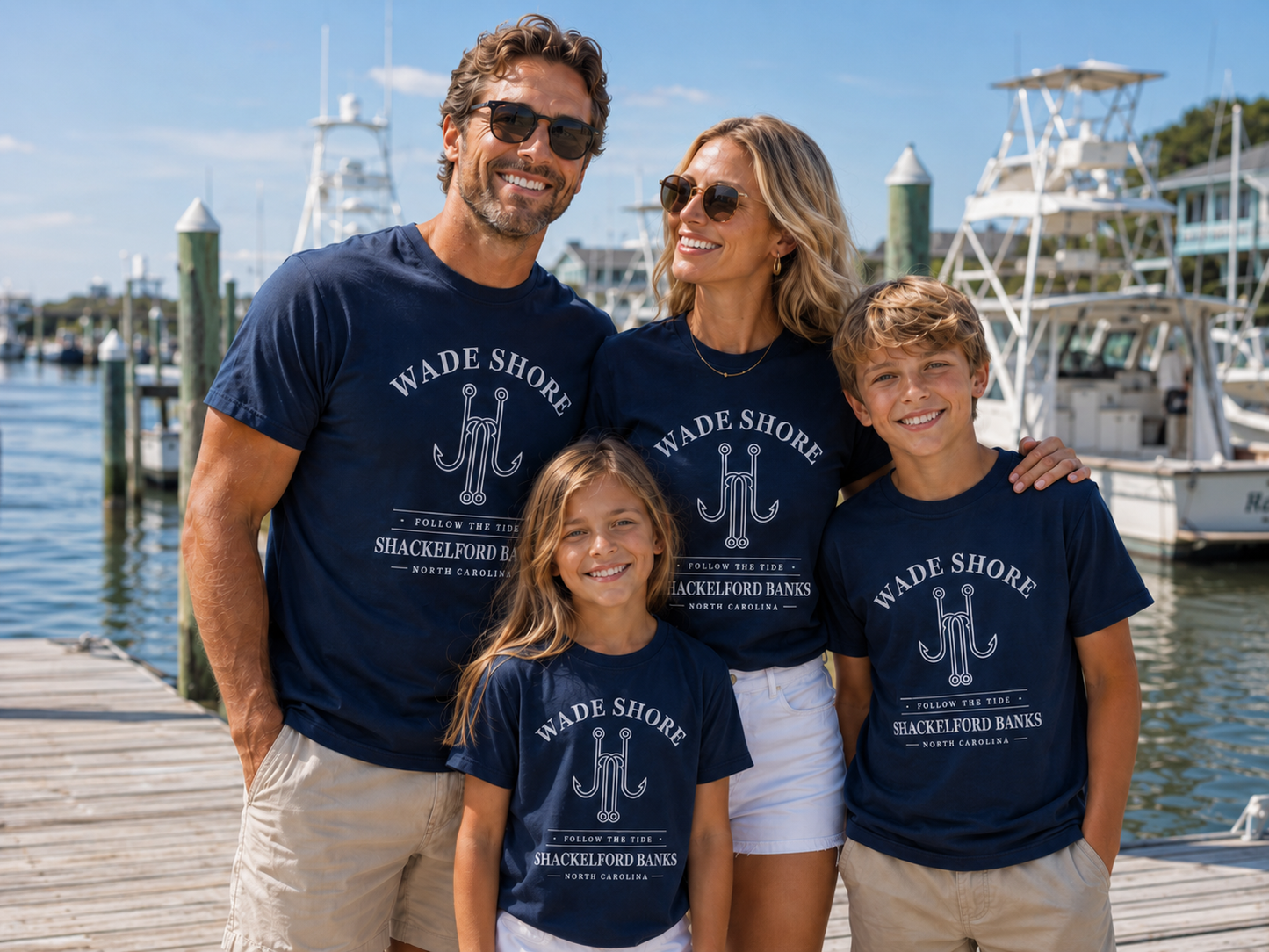 Wade Shore Navy T Shirt
