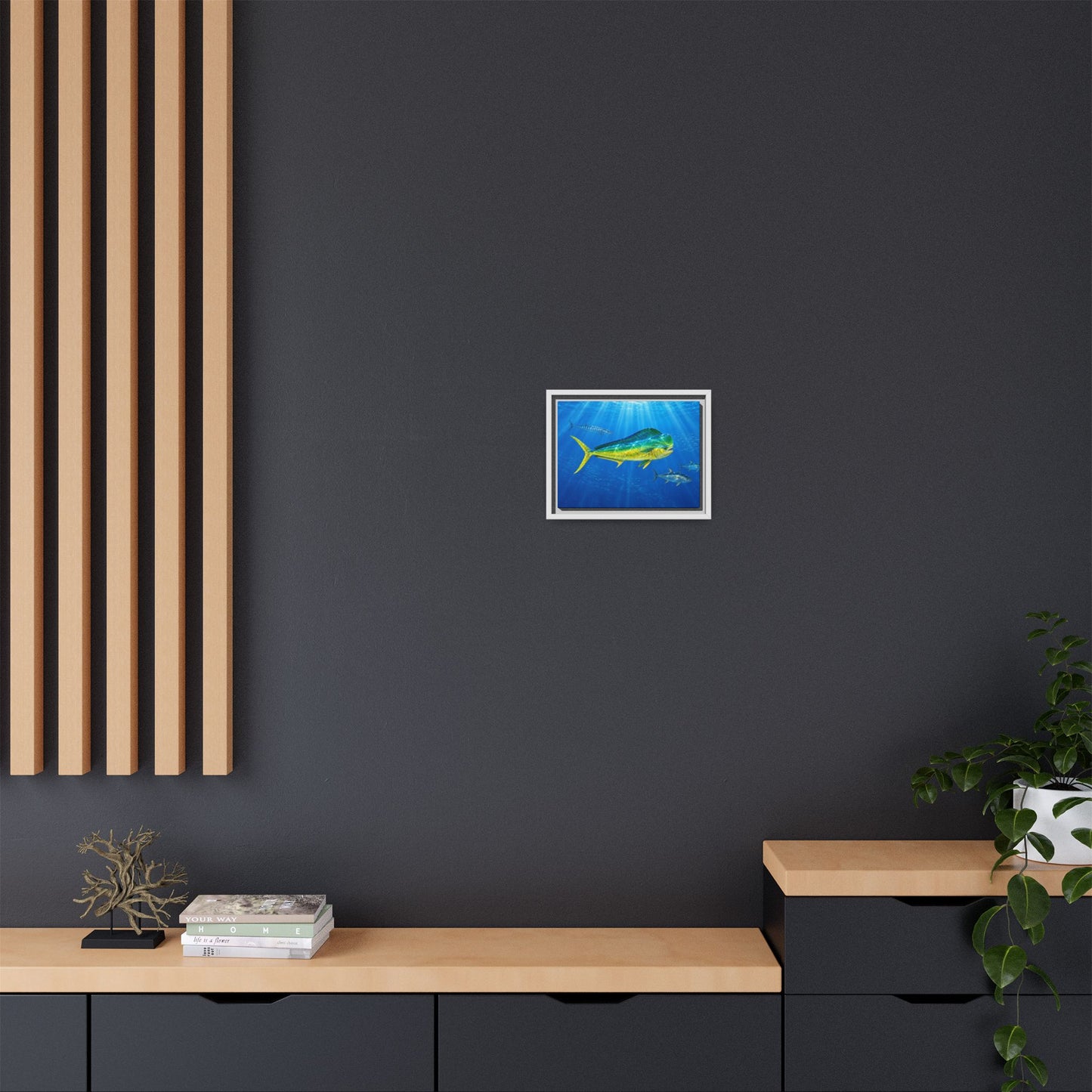 Mahi Mahi Ocean Framed Canvas Print — Tropical Fish Wall Art