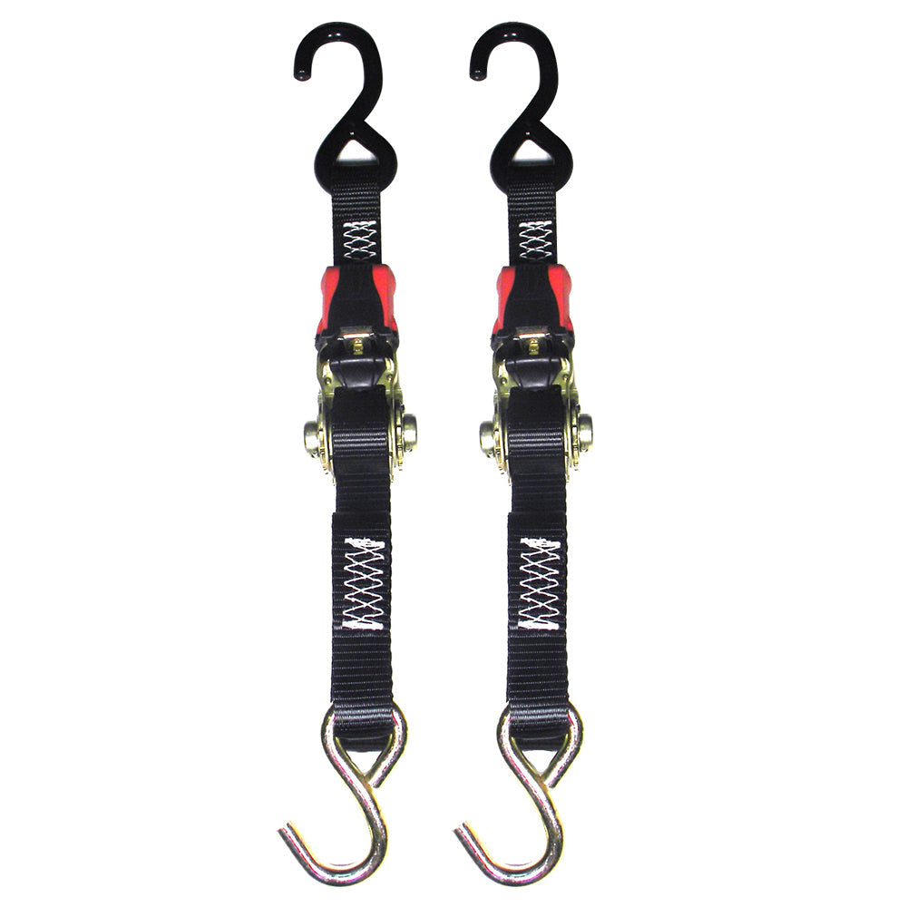 Rod Saver Rubber Ratchet Tie-Down - 1" x 4 - Pair