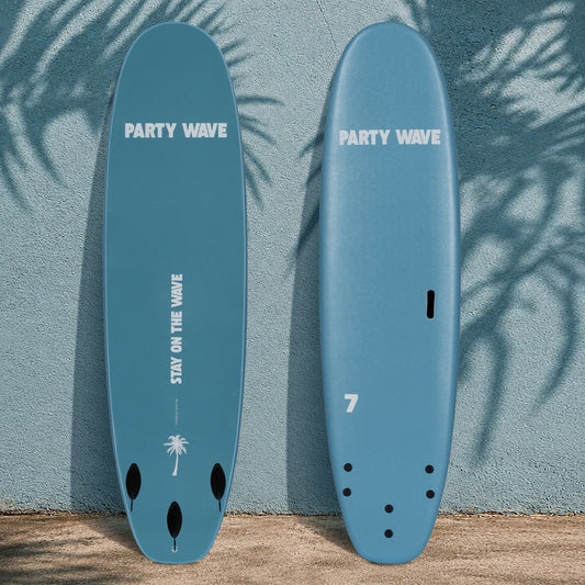 7' Party Wave Soft Top Surfboard - Blue Steel - Ships 10/6/26