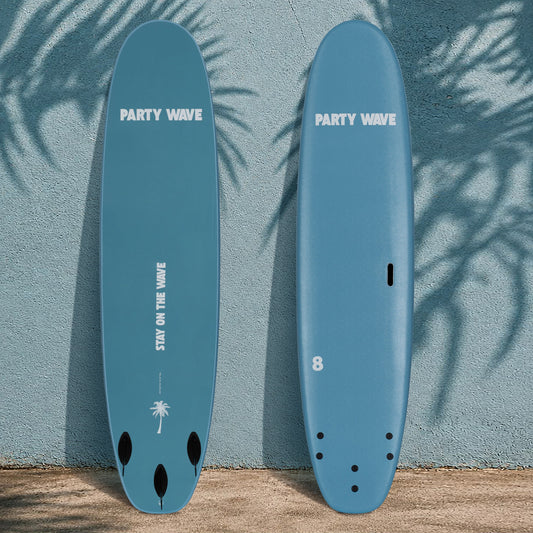 8' Party Wave Soft Top Surfboard - Blue Steel - Ships 10/6/26