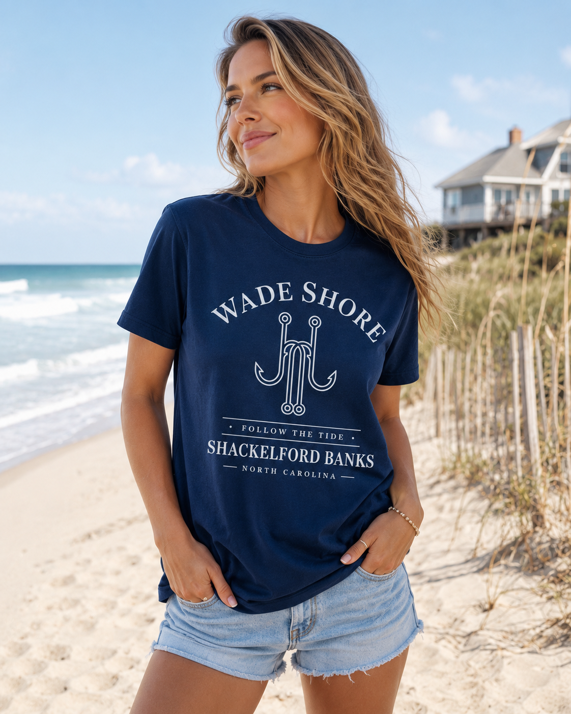 Wade Shore Navy T Shirt