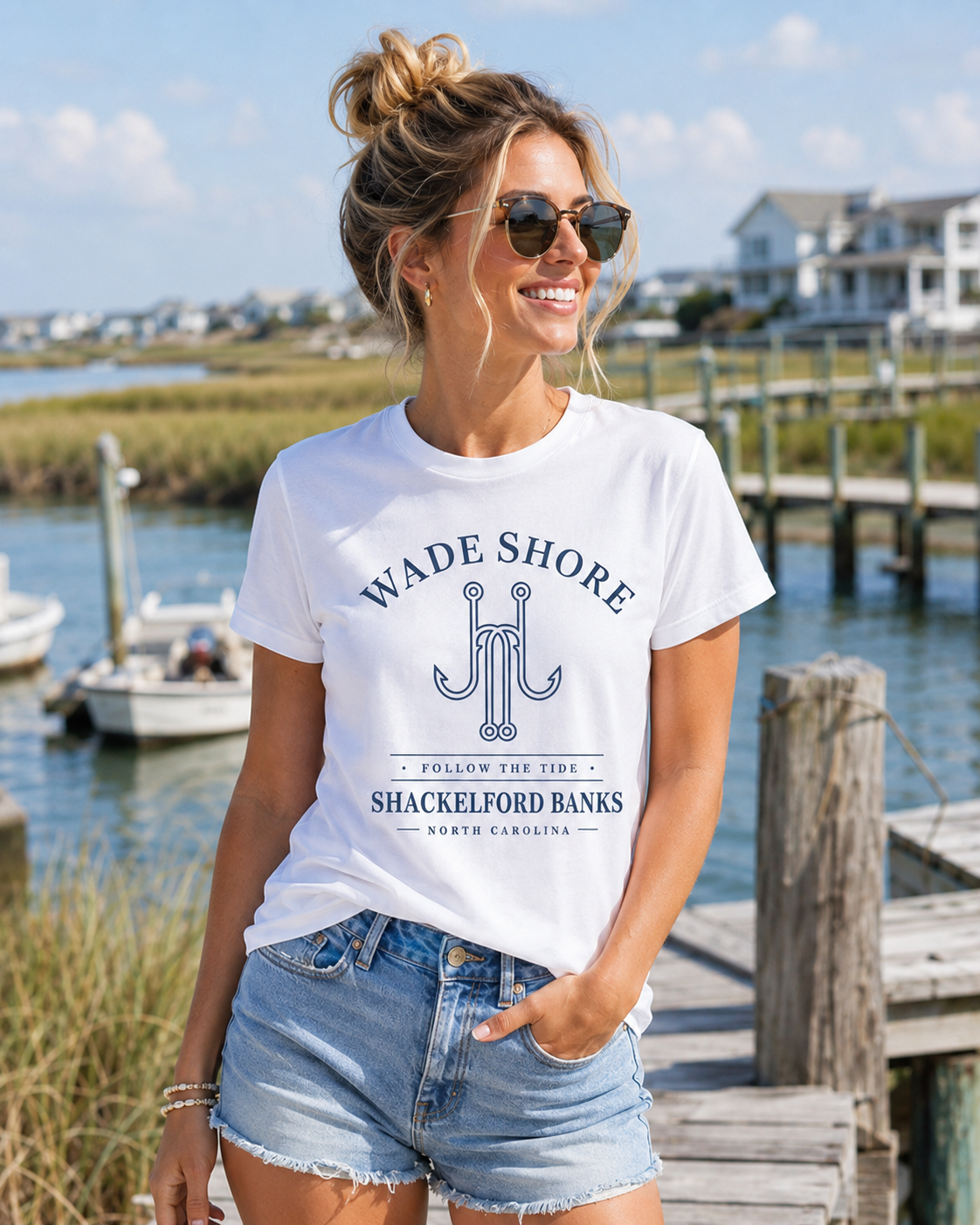 Wade Shore White T Shirt